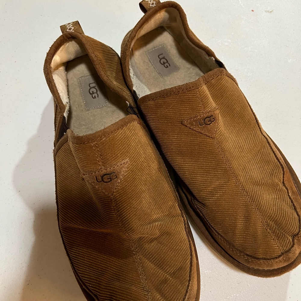 UGG Brown Suede Slip-On Loafers